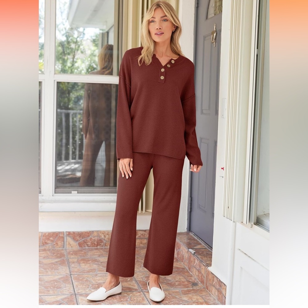 Amazon Waffle Knit Lounge Set